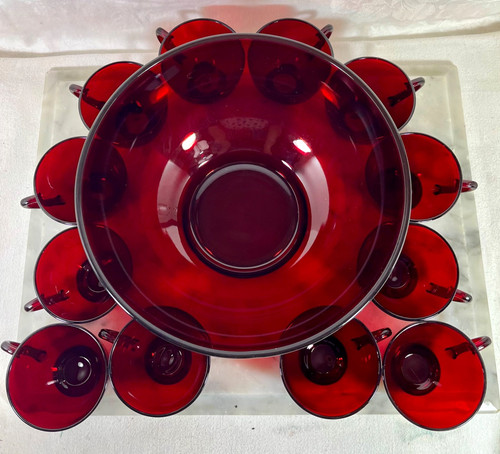 Vtg ruby red anchor - anchor, hocking