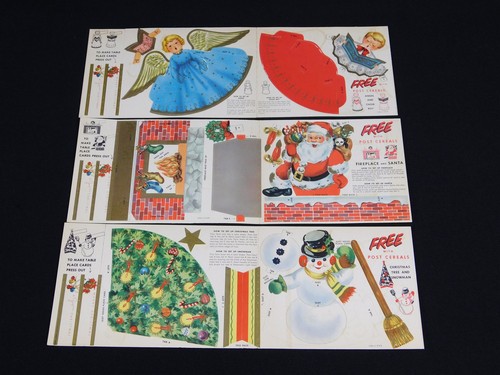 Vtg post cereal christmas - post,